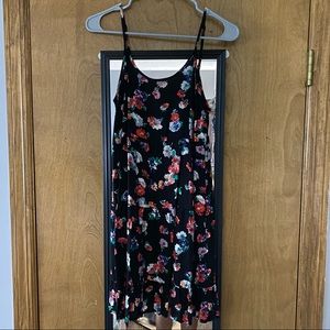 Black and Floral Sun Dress